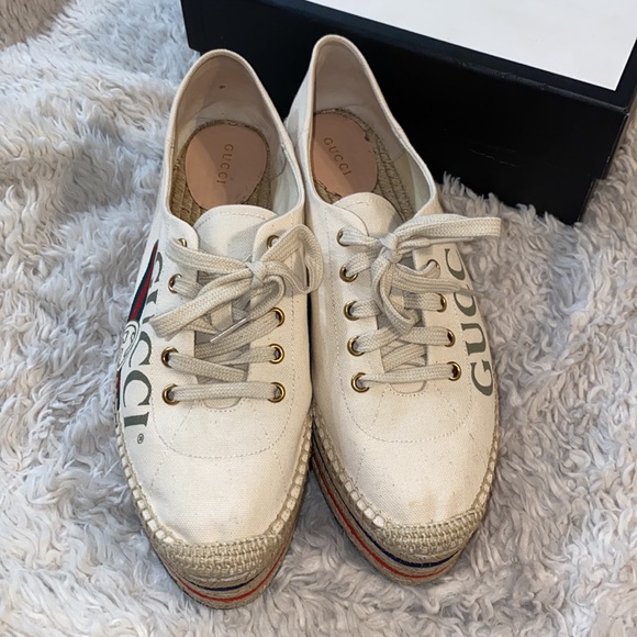 Vintage T.Sepang Gucci Print platform espadrilles - Picture 7 of 9